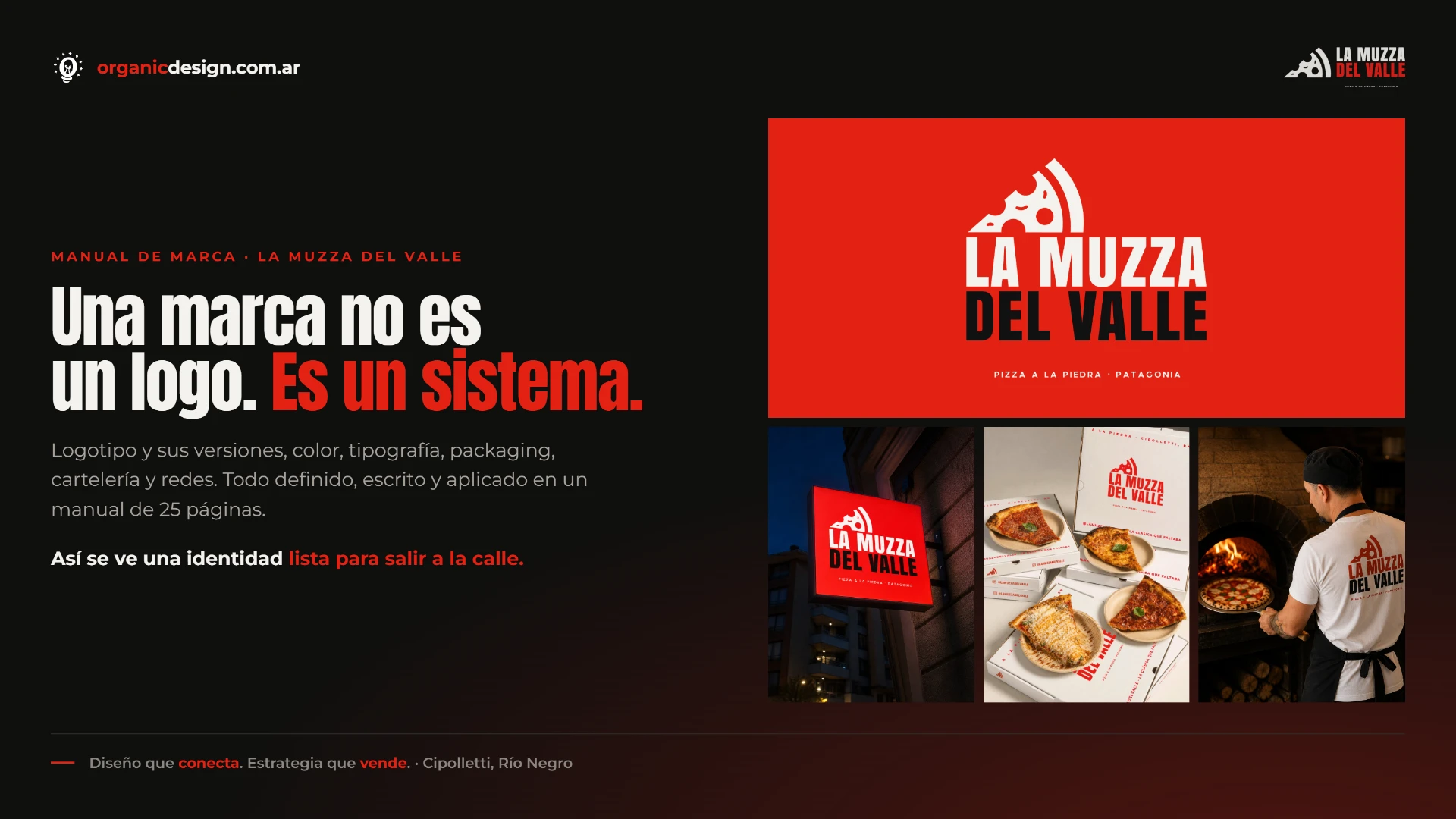 La Muzza del Valle: branding para una pizzería a la piedra de la Patagonia