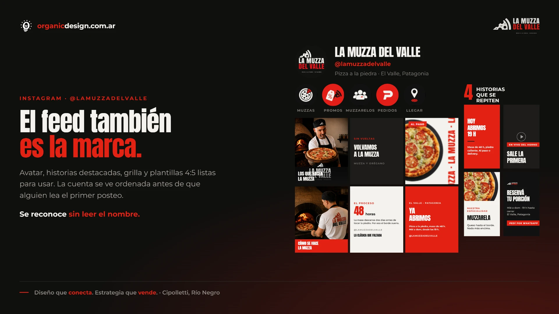 Instagram de La Muzza del Valle: avatar, historias destacadas y grilla de publicaciones