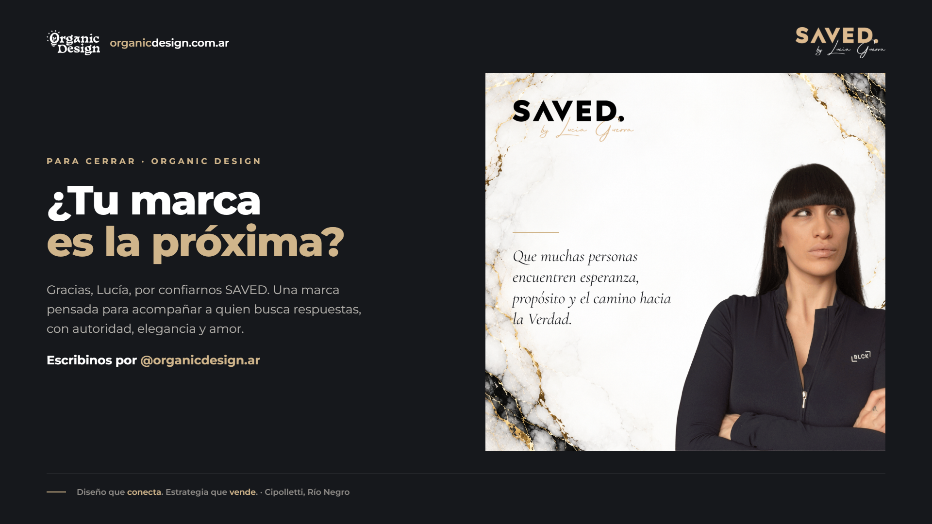 SAVED by Lucía Guerra, branding por Organic Design