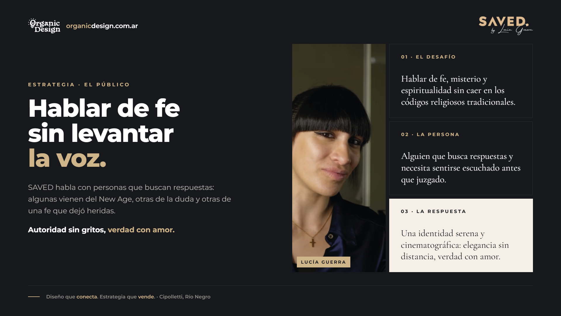 Estrategia de marca de SAVED by Lucía Guerra: hablar de fe sin levantar la voz
